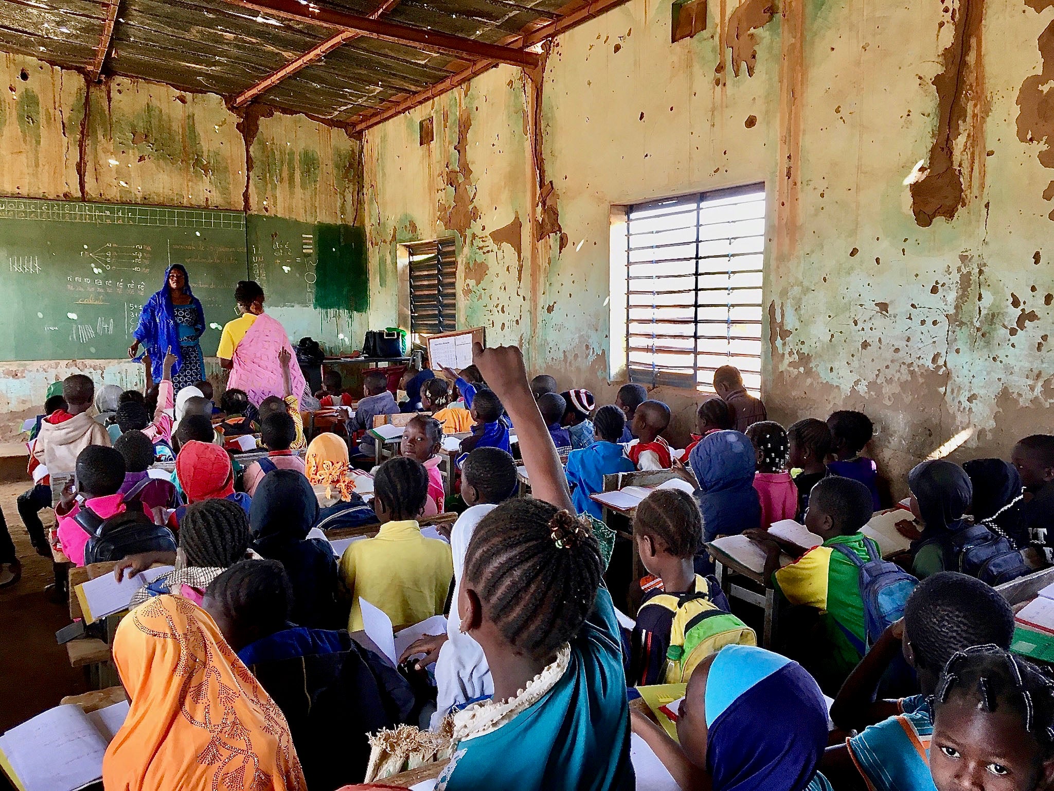 Young student's in a classroom