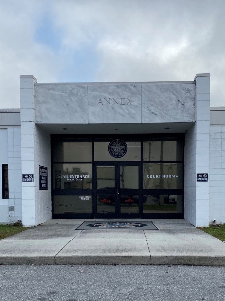 Entrance to a courthouse