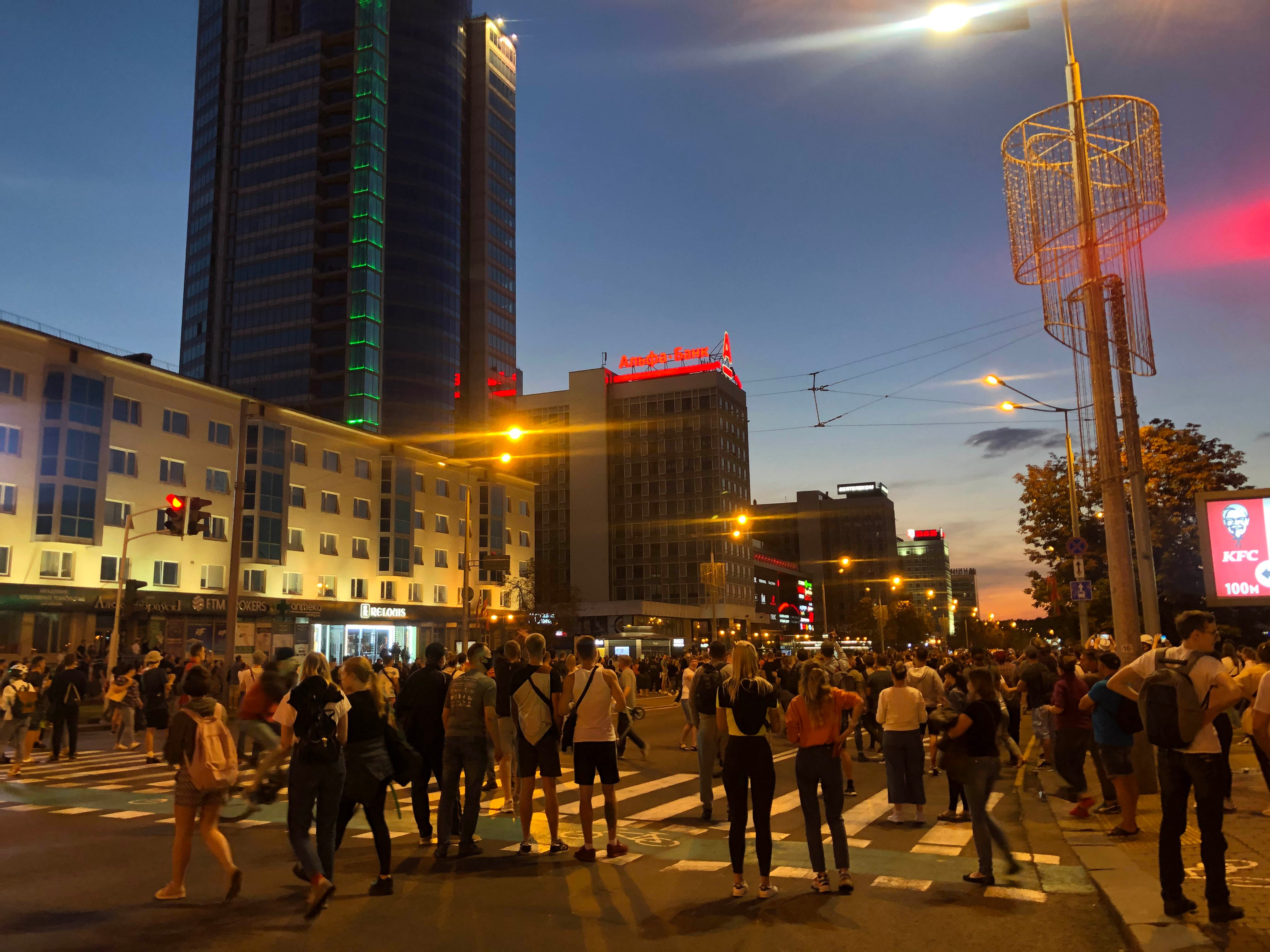 В центре Минска 10 августа 2020 г.