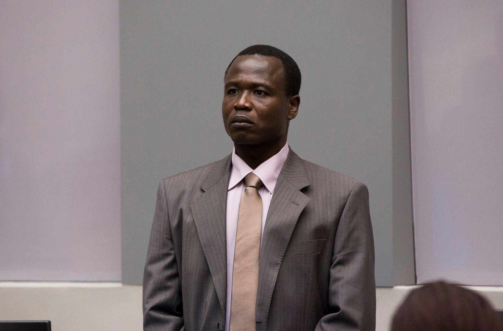Dominic Ongwen at his confirmation of charges hearing in ICC courtroom I on 21 January 2016 © ICC-CPI.