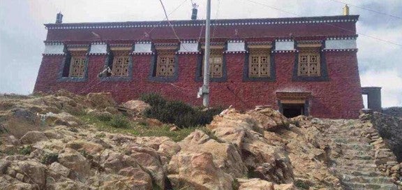 Red exterior of a building