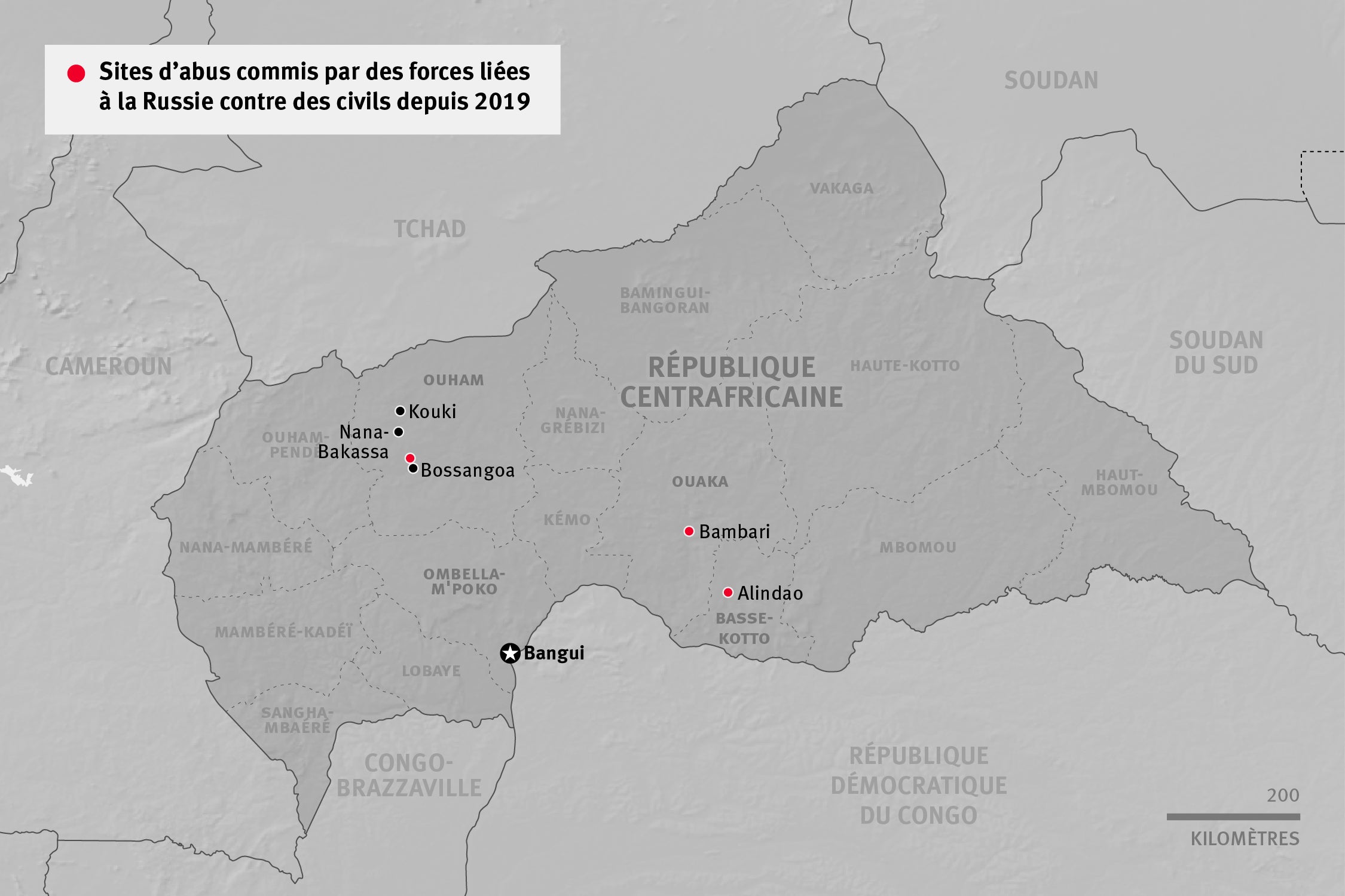 Carte de la République centrafricaine