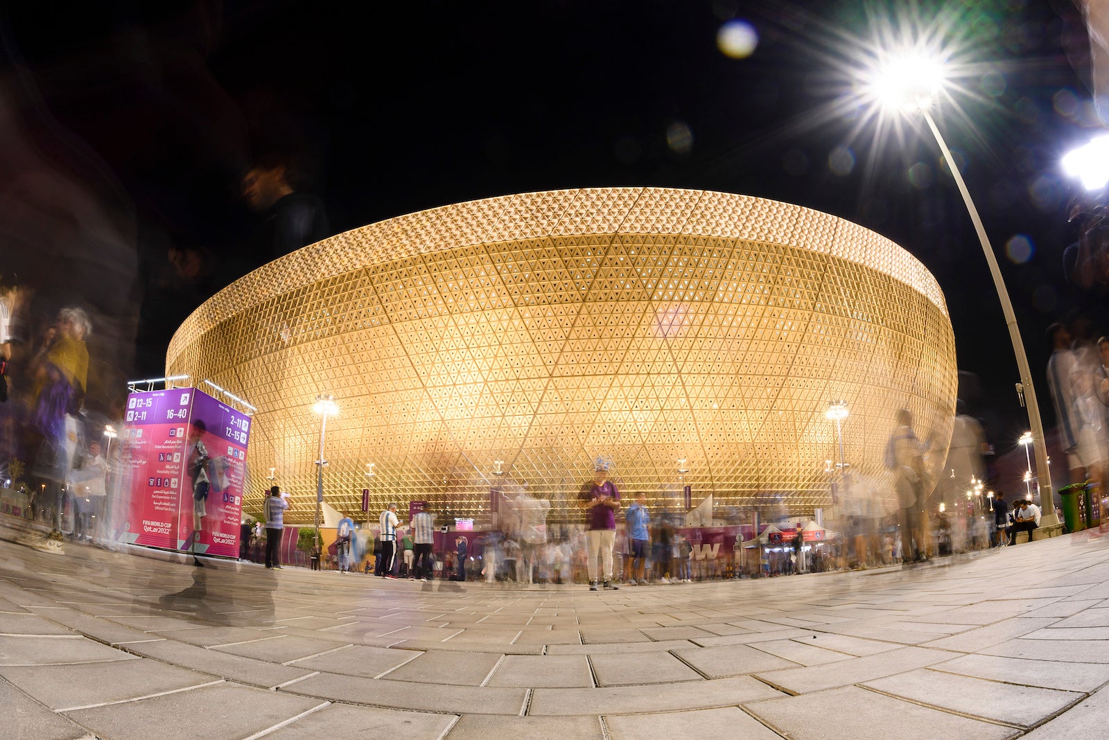 "استاد لوسيل" في لوسيل، قطر، حيث سيُقام نهائي "كأس العالم 2022" في 18 ديسمبر/كانون الأول 2022. 