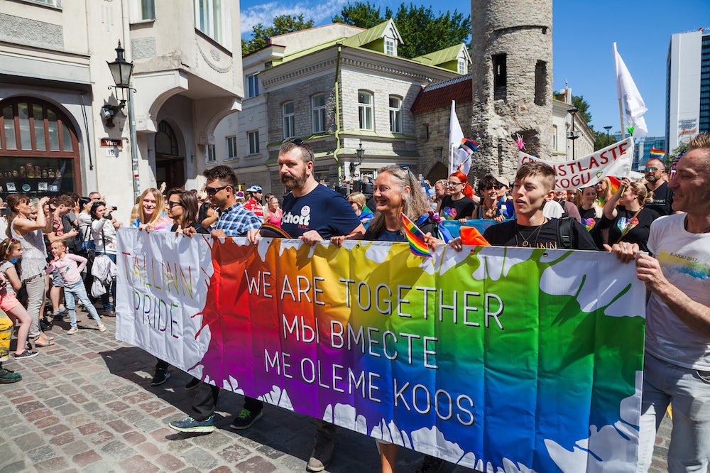 Annual gay pride parade in Tallinn, Estonia, July 8, 2017. 