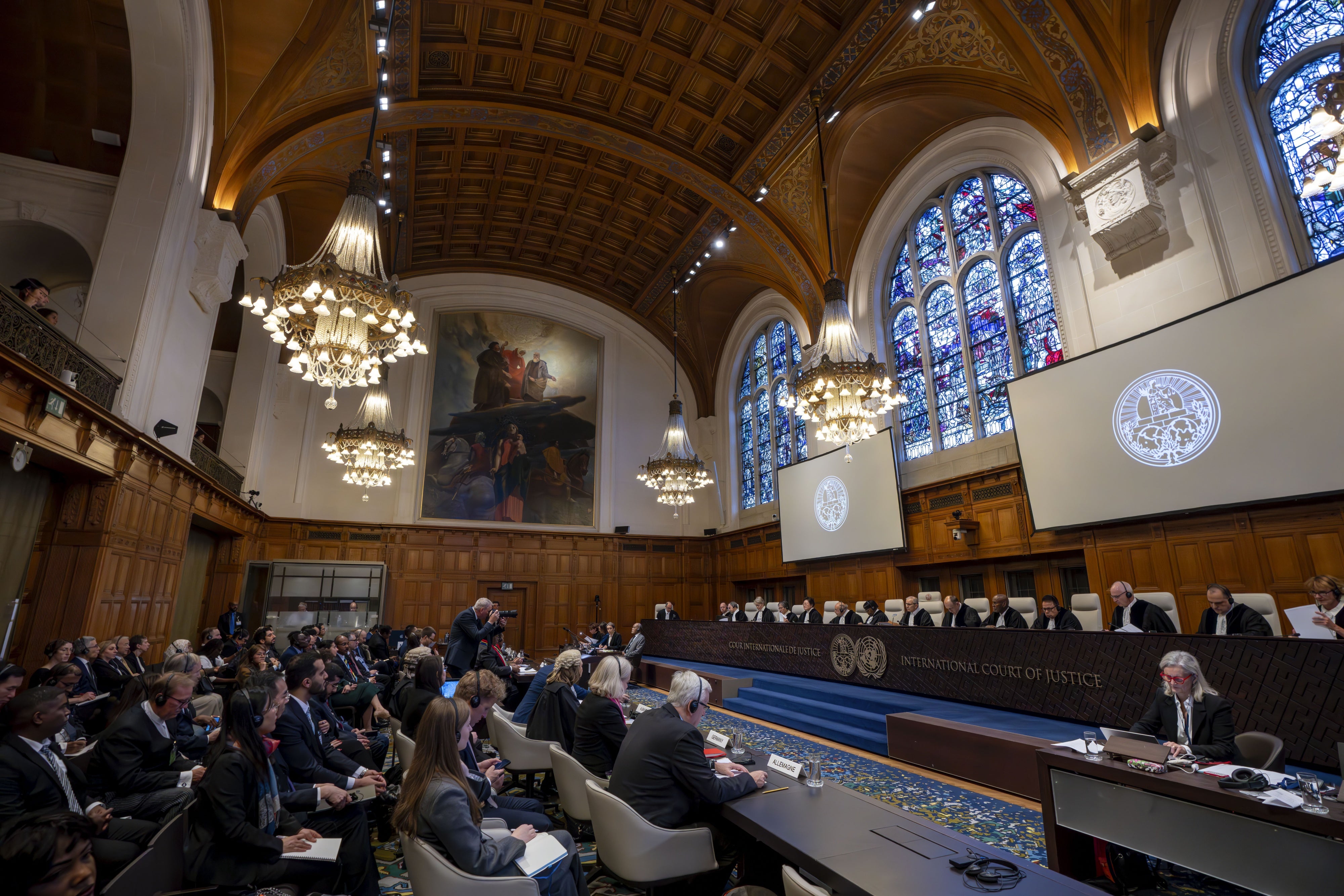 The International Court of Justice in The Hague, Netherlands, opens hearings into the legal obligations of countries with respect to combating climate change on December 2, 2024.