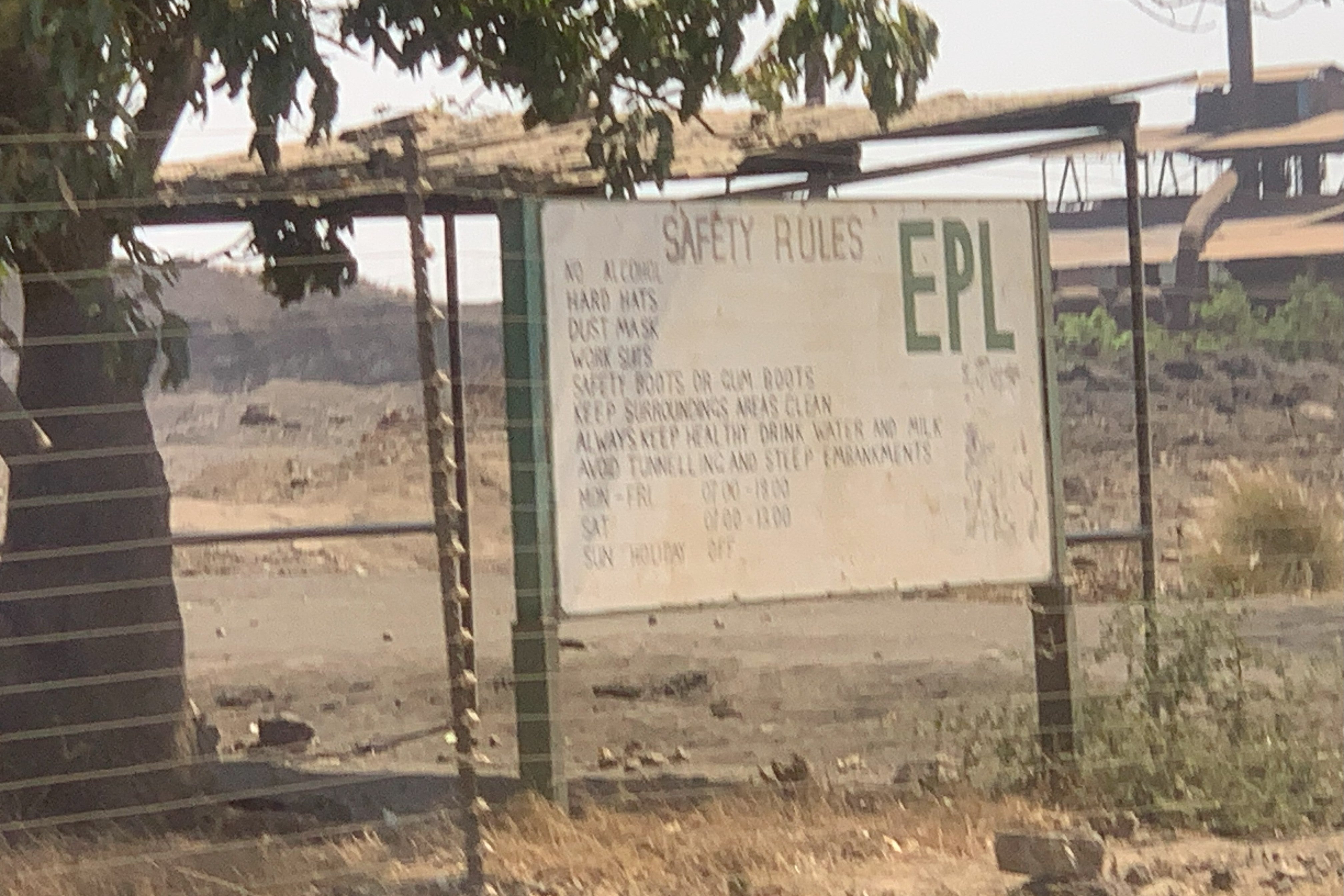 Entrance to the concession of Enviro Processing Limited (EPL)