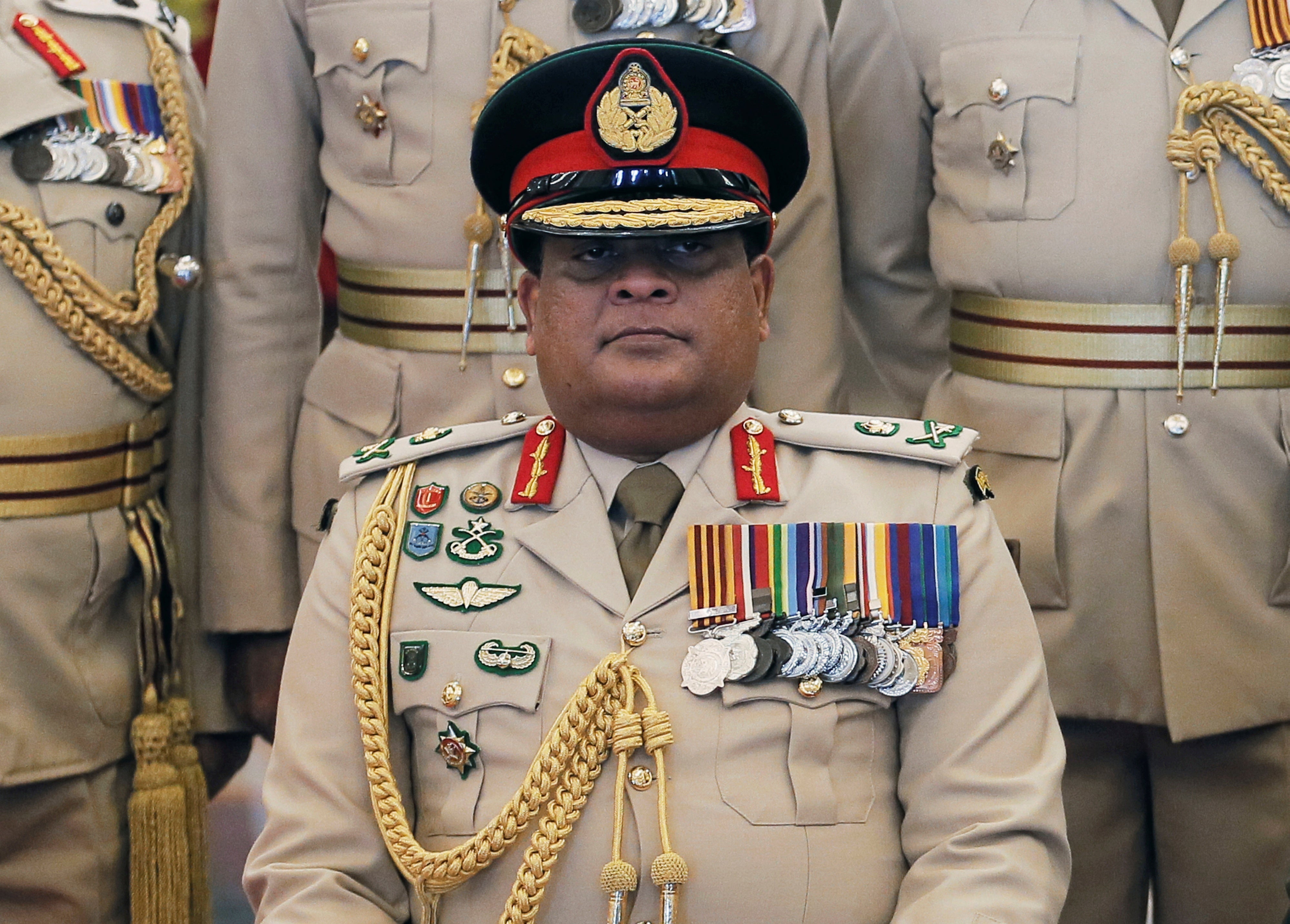 Then-Sri Lankan army chief Gen. Shavendra Silva during an event at the army headquarters in Colombo