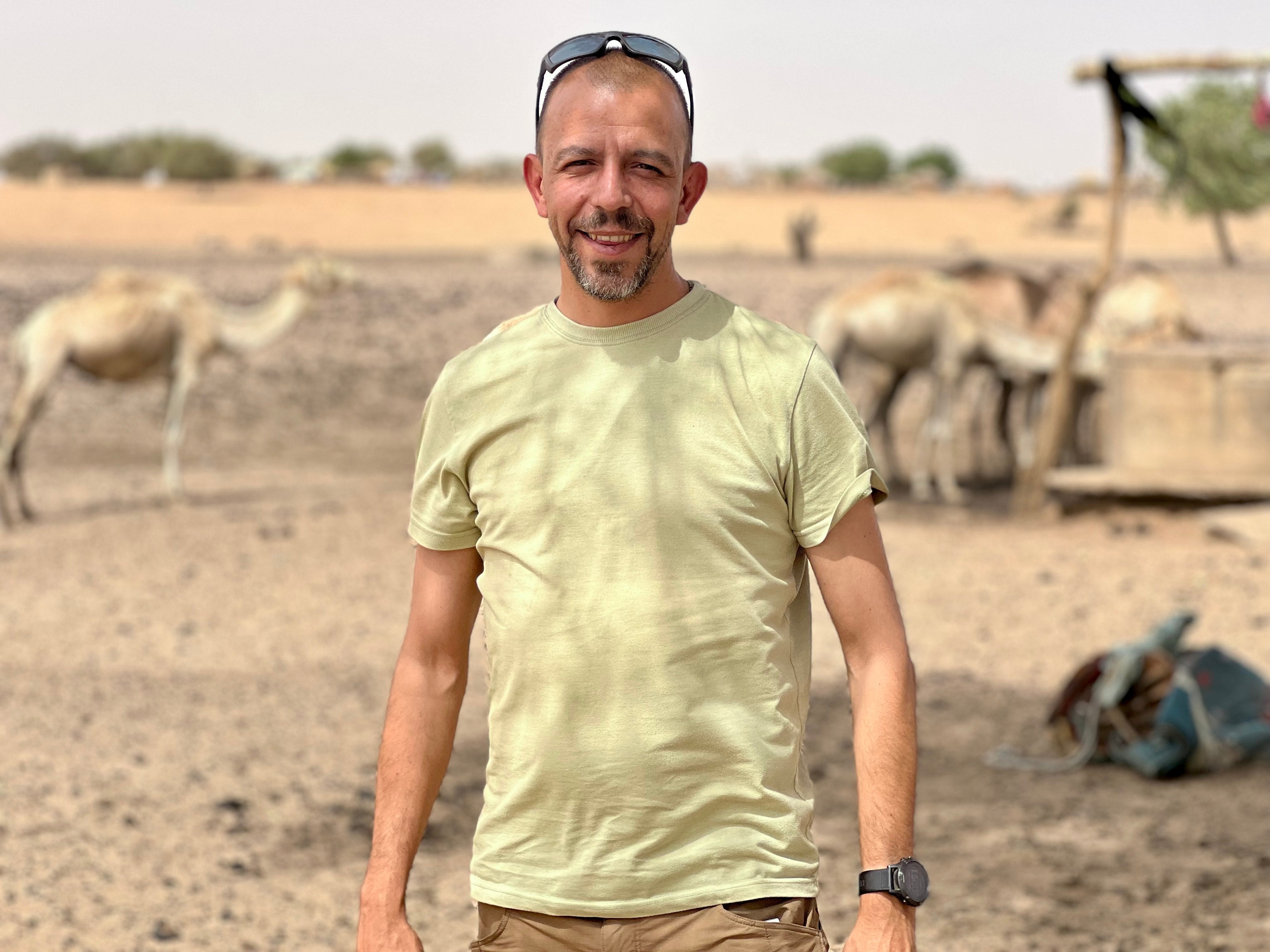 Joseph Figueira Martin dans le sud de la Mauritanie en mai 2022.