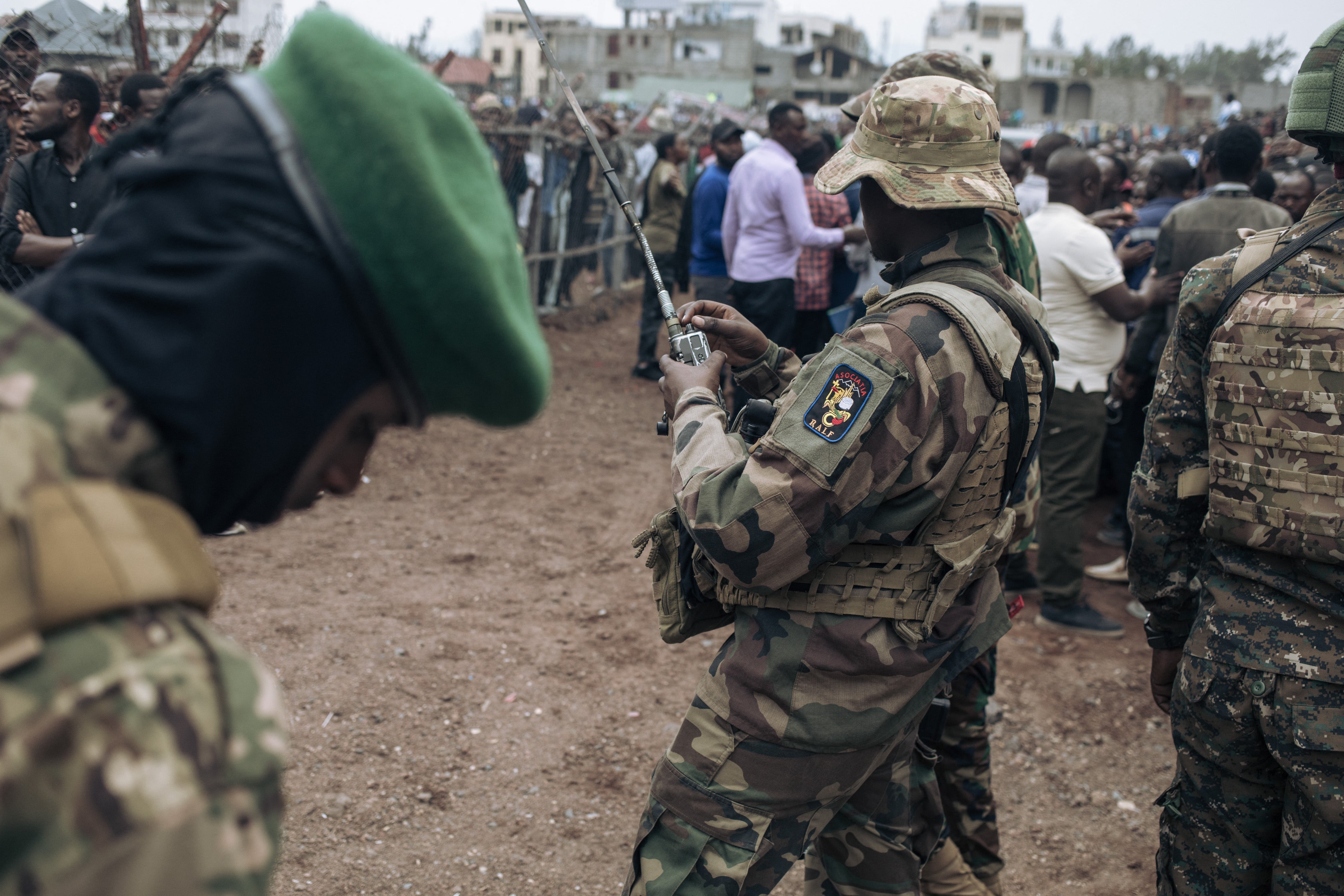 M23 fighters at the Stade de l'Unité in Goma, Democratic Republic of Congo, February 6, 2025.