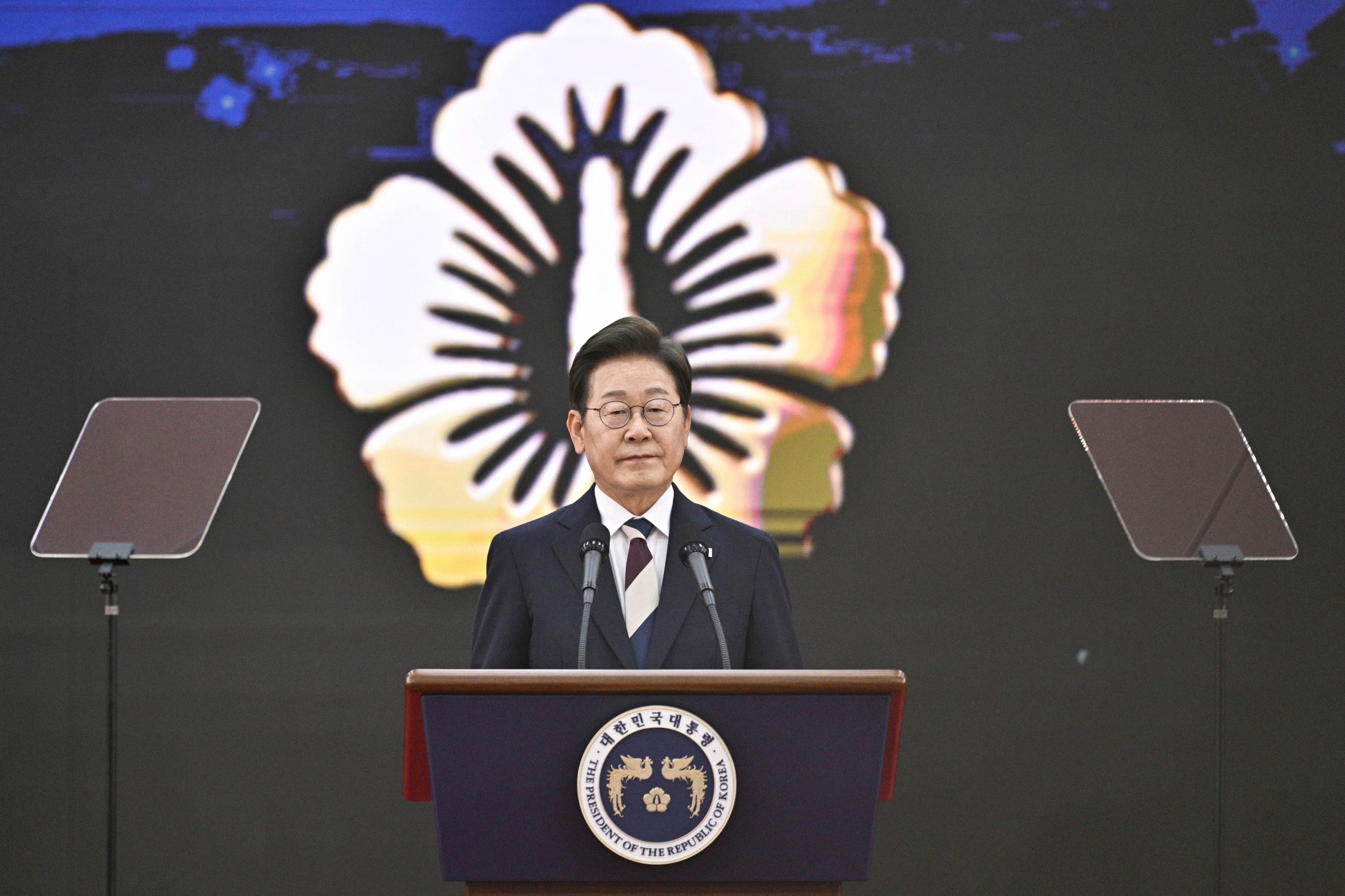 South Korea's President Lee Jae-myung during his inauguration ceremony at the National Assembly in Seoul, June 4, 2025.