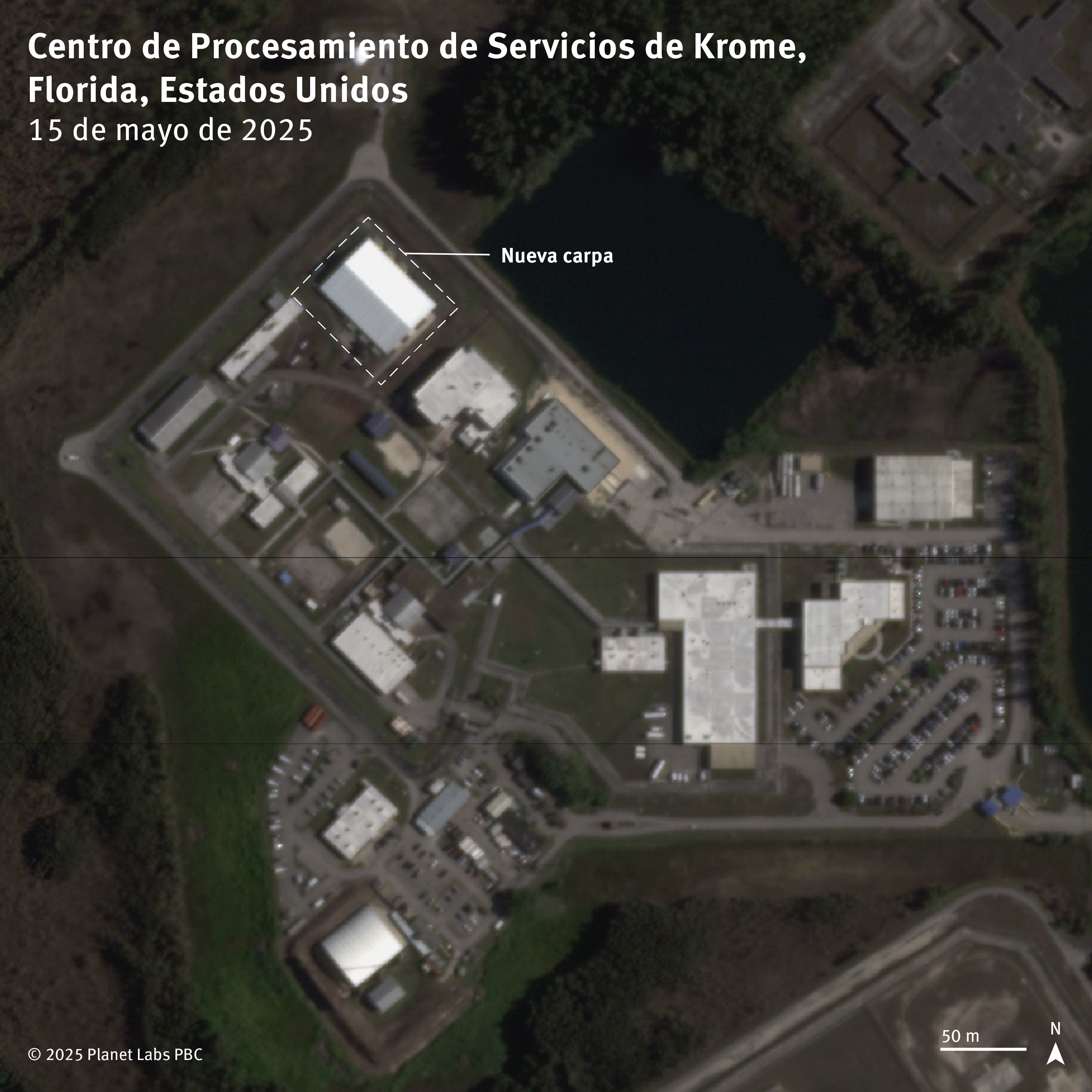 Annotated satellite image