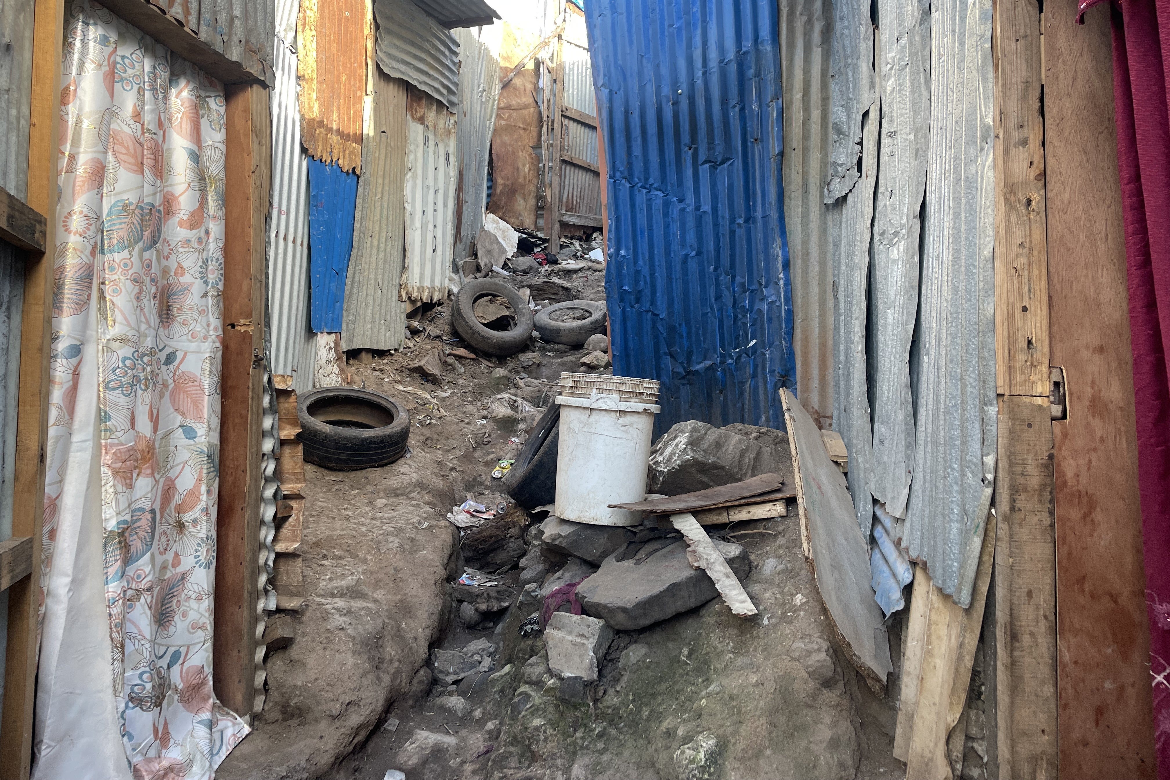 Informal settlements in Kaweni, Mamoudzou, Mayotte, May 13, 2025. 