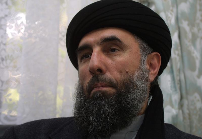 Former Afghan Prime Minister Gulbuddin Hekmatyar speaks to a Reuters correspondent in Tehran Febuary 5, 2002.