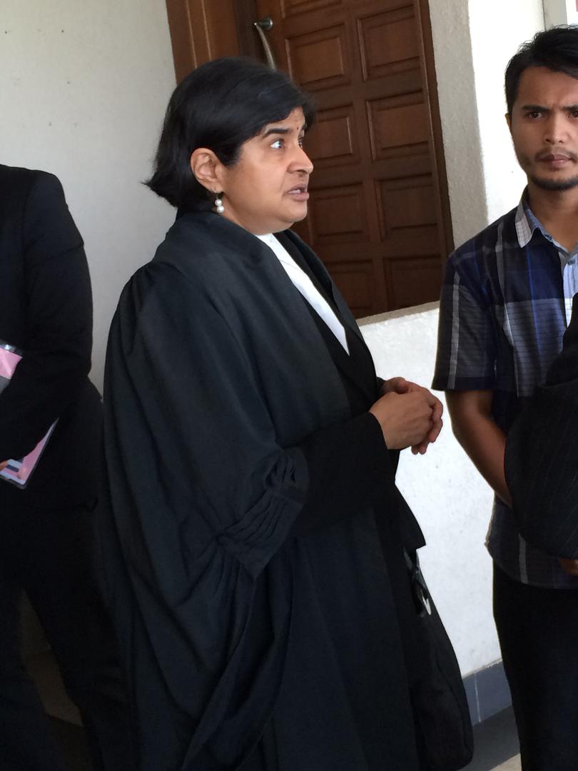 Attorney Ambiga Sreenevasan talks to the media after the High Court refused to dismiss charges against her client, Maria Chin Abdullah, for allegedly failing to give notice of the August 2015 Bersih 4.0 rally, April 18, 2016. 