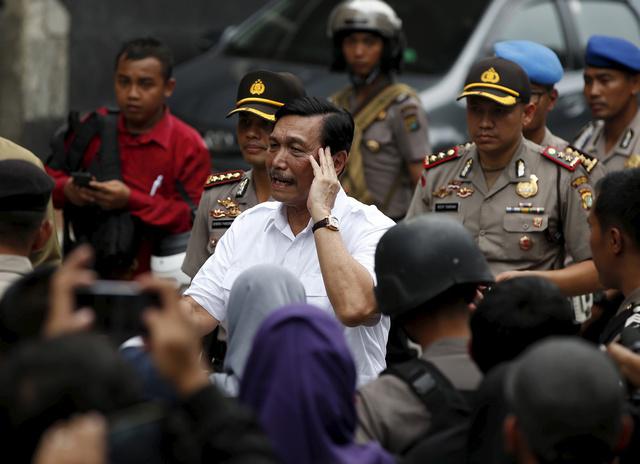 Security minister Luhut Binsar Pandjaitan in central Jakarta, Indonesia on January 14, 2016.