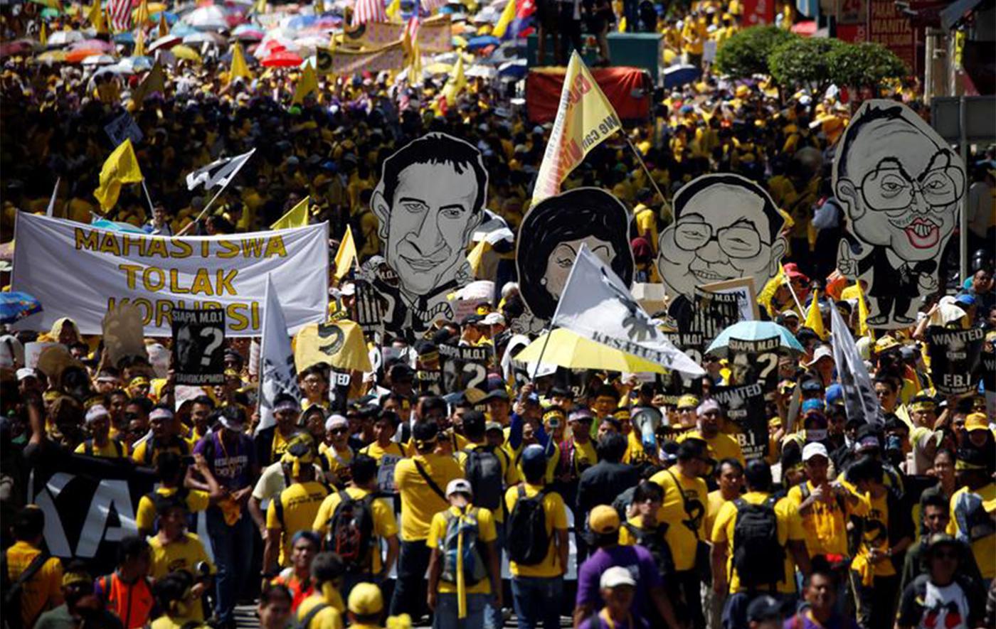 Pro-democracy group Bersih stages anti-corruption protest, calling for Malaysian Prime Minister Najib Razak to resign, in Kuala Lumpur, November 19, 2016. 