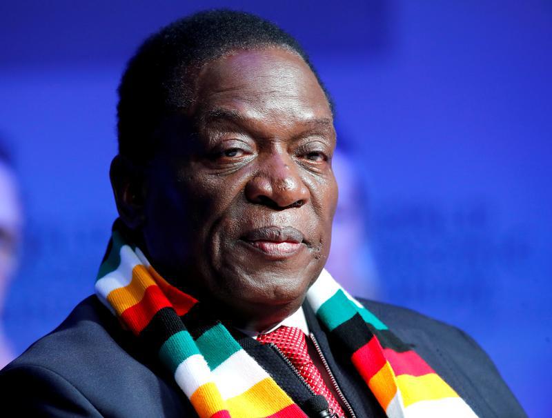 Zimbabwe's President Emmerson Mnangagwa attends the World Economic Forum (WEF) annual meeting in Davos, Switzerland January 24, 2018.