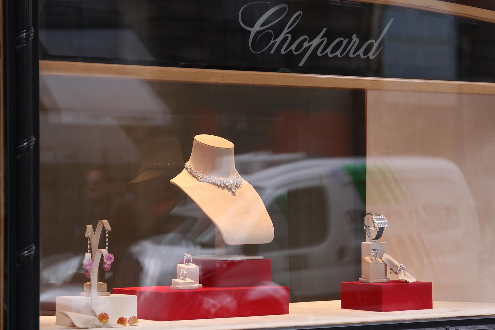 A Chopard jewelry store in Place Vendôme in Paris, France, July 2011. 