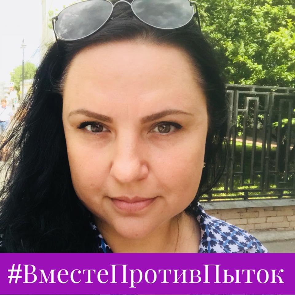 Irina Biryukova, a lawyer with Public Verdict representing Evgeny Makarov, Moscow, 2018.