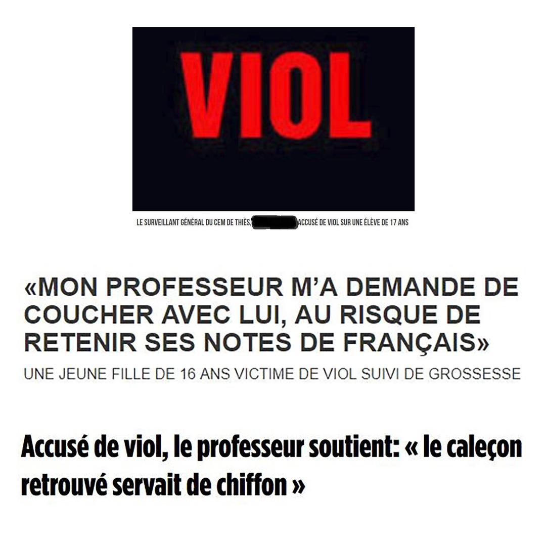 Captions: (1) “Rape” The general supervisor [name redacted by Human Rights Watch] … accused of rape of a 17-year-old student.