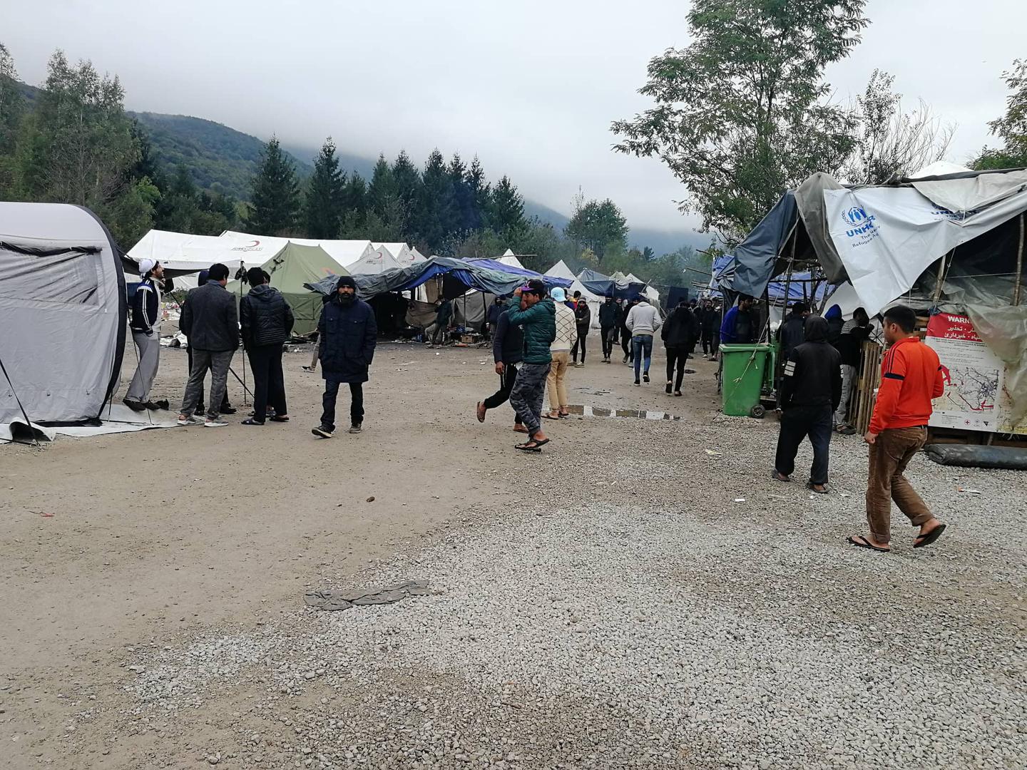 Migrants and asylum seekers in camp Vucjak where 2,500 people are now living in inhumane conditions without water, electricity, and medical care, Bihac, Bosnia and Herzegovina