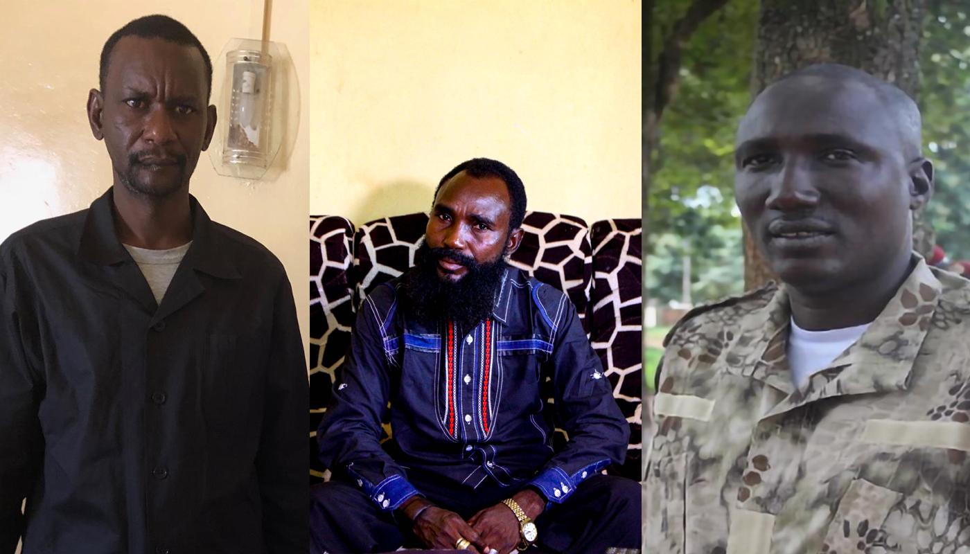 De gauche à droite : Sidiki Abass, Mahamat Al Khatim et Ali Darassa.