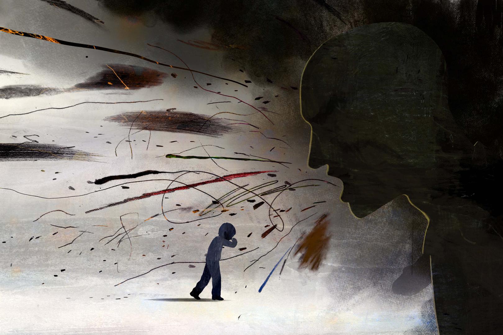 Illustration de la couverture d’un rapport de Human Rights Watch sur les violences physiques, mais aussi verbales sous forme d’insultes ou d’humiliation, infligées par des enseignants dans des écoles au Liban. 