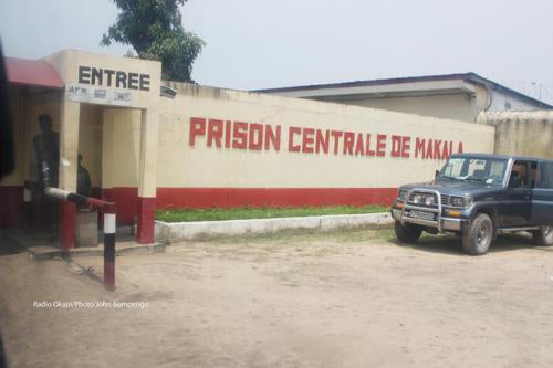 The main entrance at Makala, Kinshasa’s central prison, in the Democratic Republic of Congo.