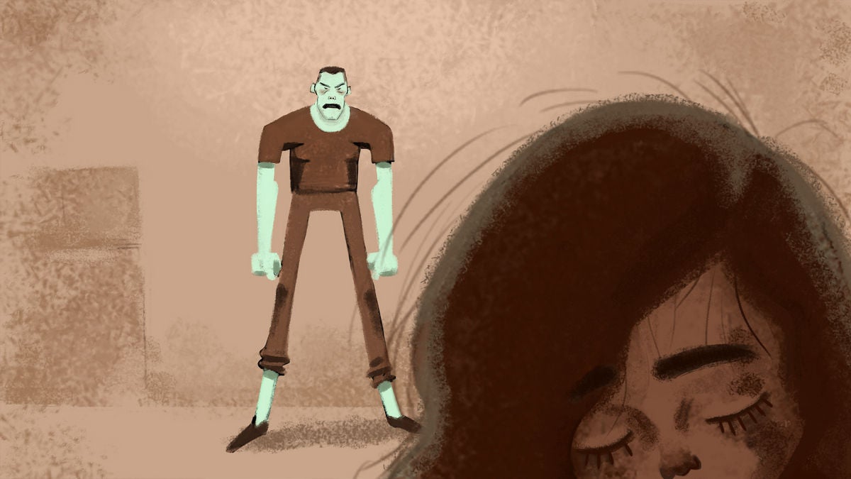 Рисунок о домашнем насилии, Татьяна Зеленская.