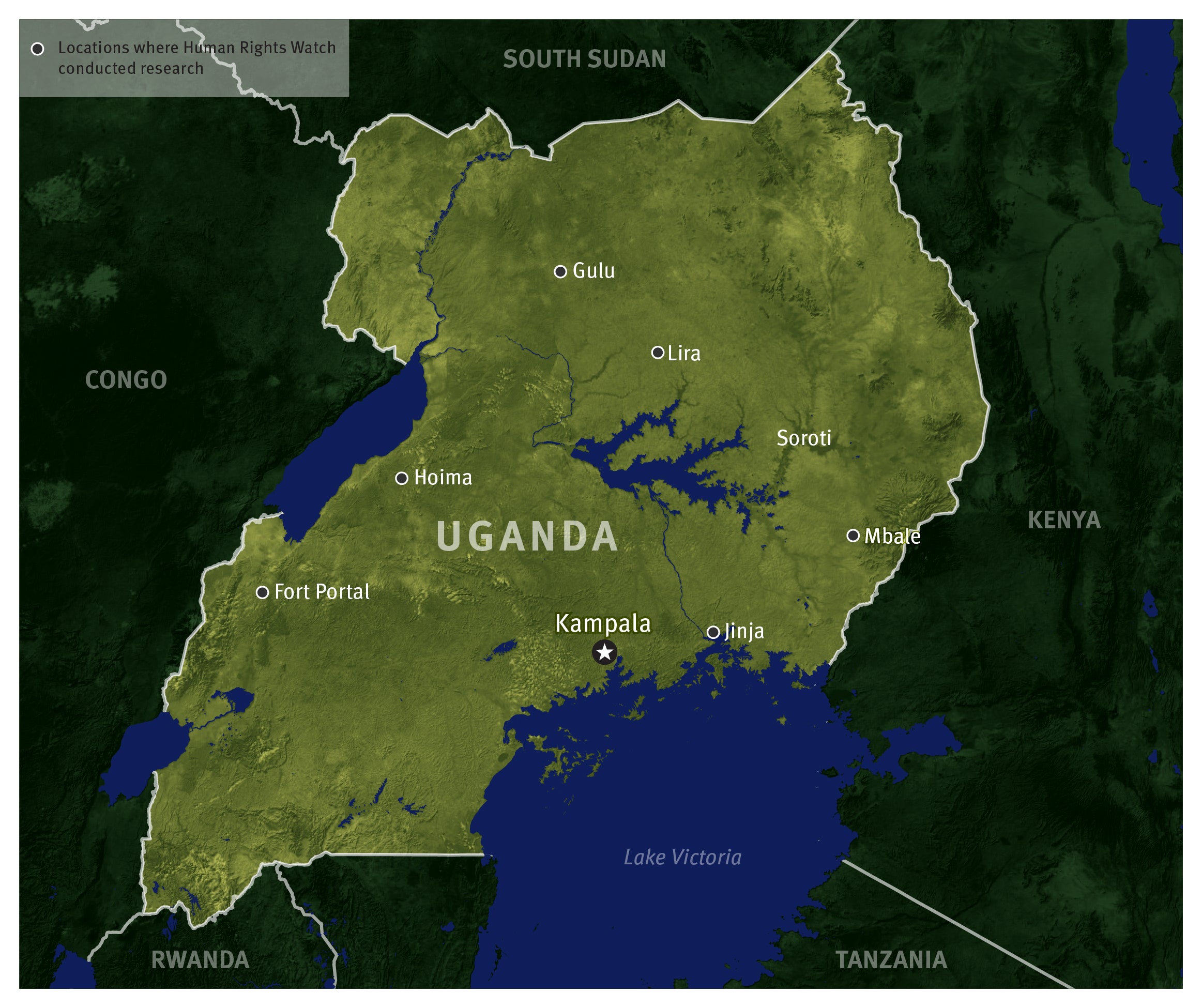 Map of Uganda