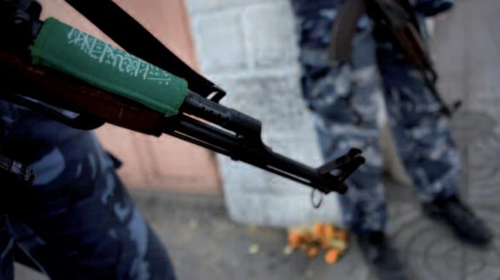 Hamas security forces on patrol in Gaza City, January 21, 2009. 