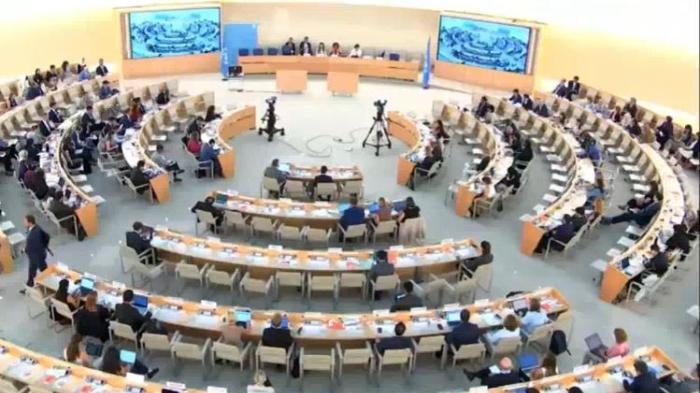 Réunion sur l’Afghanistan lors de la 54ème session du Conseil des droits de l'homme de l’ONU à Genève, le 11 septembre 2023.