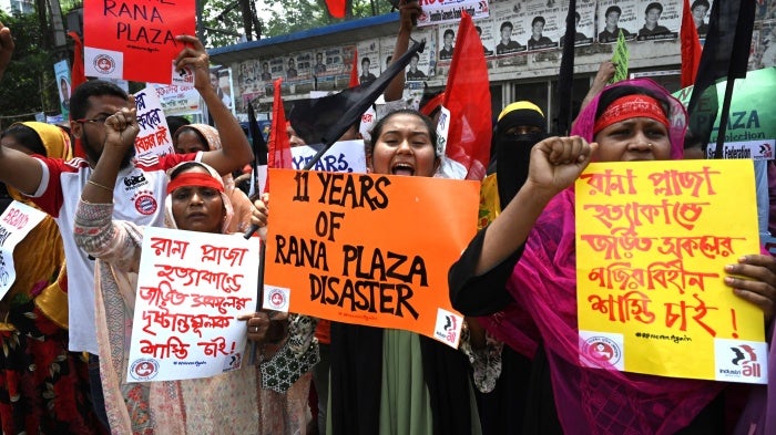 Protestors in Bangladesh