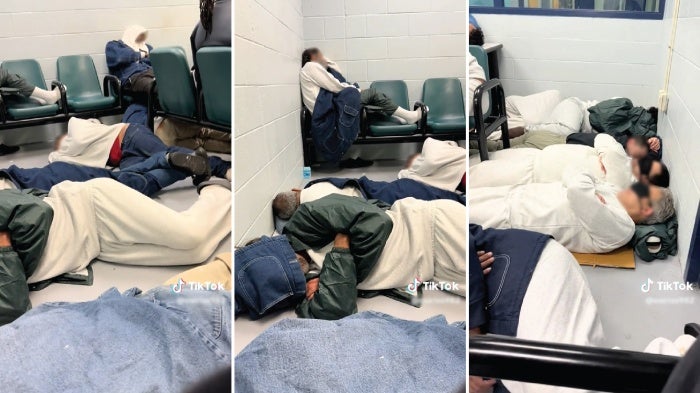 Side-by-side screengrabs from a TikTok video