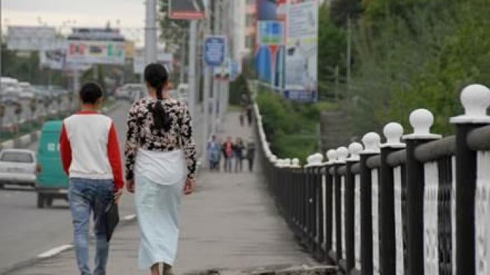 Young women in Osh, Kyrgyzstan. Nearly one-third of women in Kyrgyzstan experience abuse by a spouse or partner. 