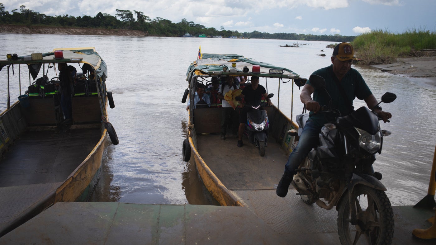 Muelle de Puerto Asís en Putumayo, Colombia, el 19 de octubre de 2025.