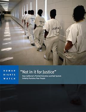 Report cover for the US Bail report. 