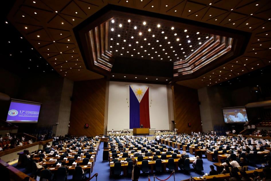 Members of Congress convene at the House of Representatives in Quezon city, metropolitan Manila, Philippines, in this May 31, 2017 file photo. 