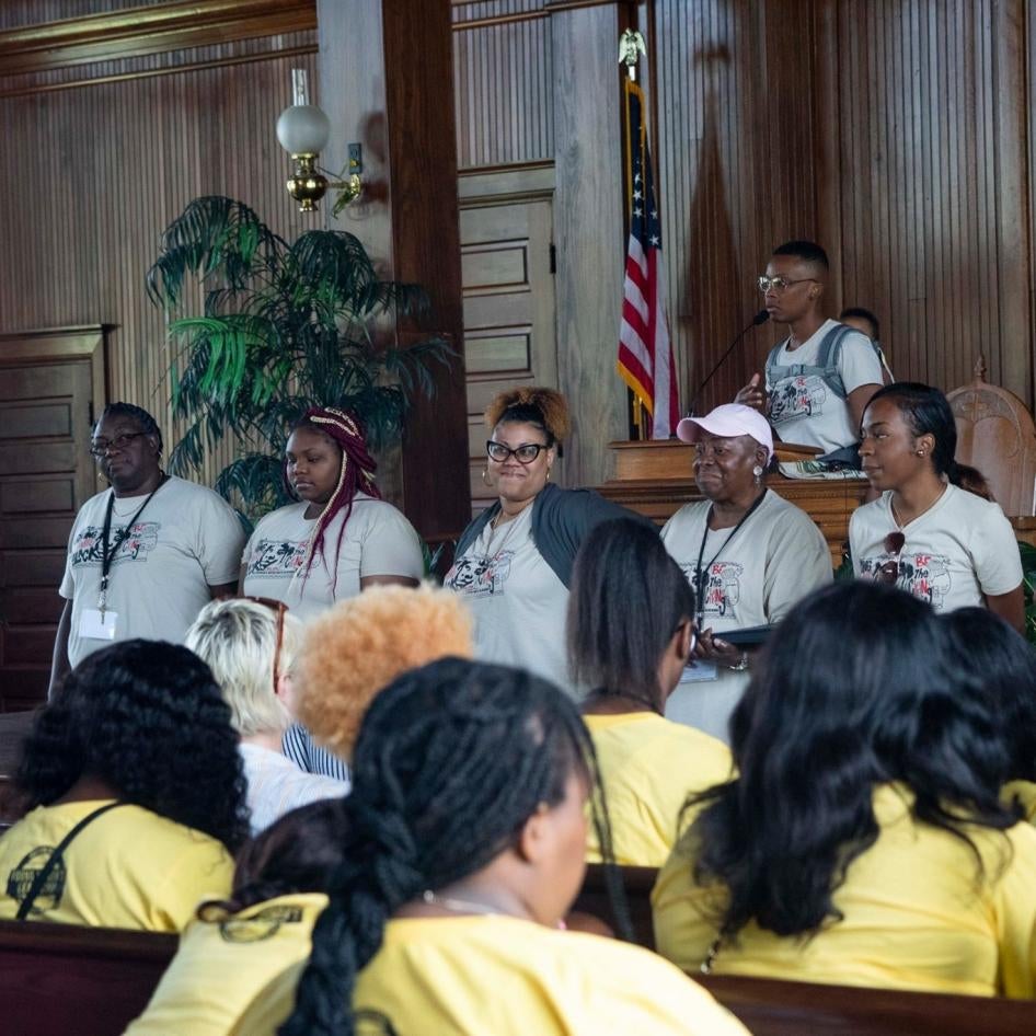 Participants and staff of the 2018 Unita Blackwell Young Women’s Leadership Institute summer session, who come from Alabama, Georgia, and Mississippi.