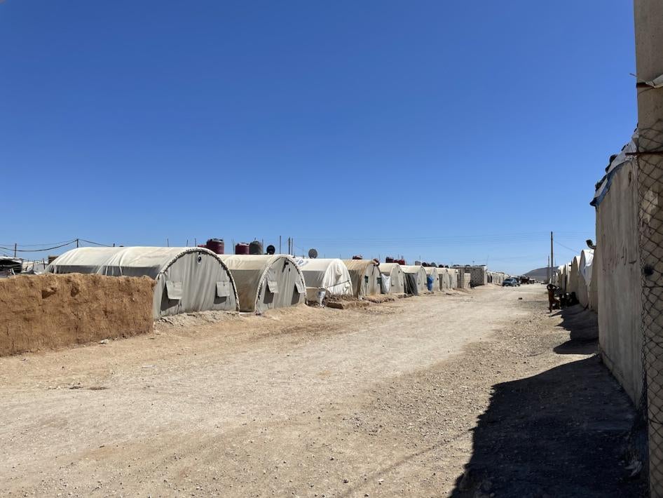 The Serekaniye Camp, which as of August 1, 2023, hosted about 15,570 internally displaced people, Al-Hasakeh governorate, Syria, May 2023. 