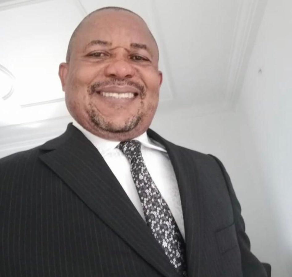 Atoh Walter M. Tchemi, a barrister in Kumba, South-West region, Cameroon, 2022. 