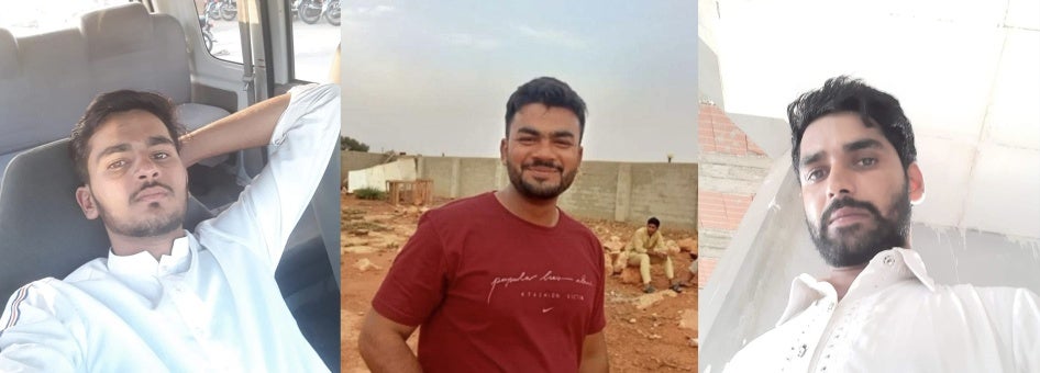 Hamza’s three childhood friends from Pakistan who were on the boat that sank off Pylos, Greece, on June 14, 2023. They have been missing ever since