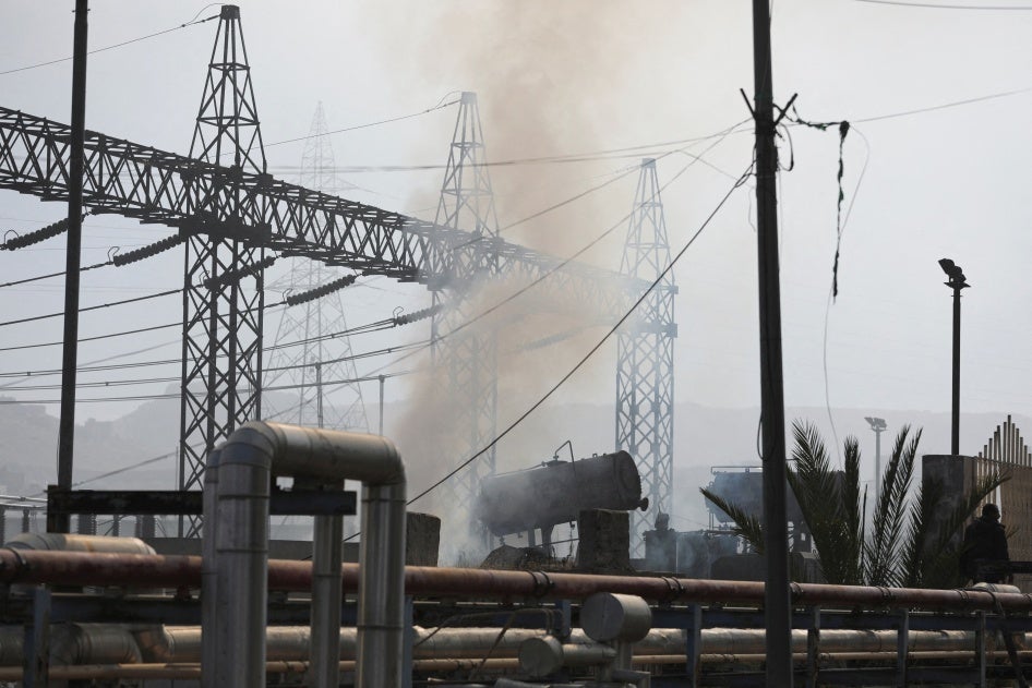 A power station following an Israeli airstrikes in Sanaa, Yemen, December 19, 2024. 