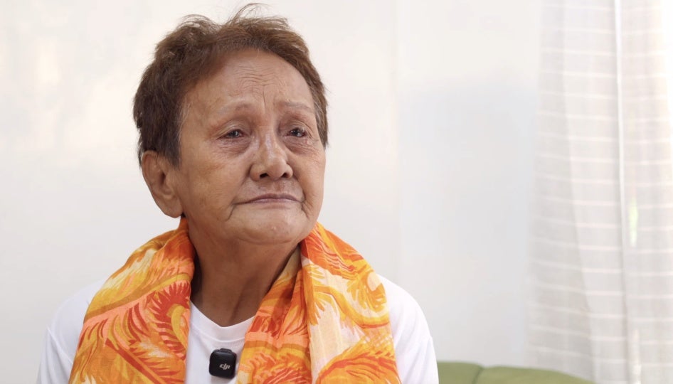 Clarita Alia, who lost four of her sons to the so-called Davao Death Squad, in Cagayan de Oro, Philippines.  