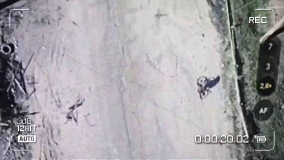 Une image d'une vidéo de drone publiée sur la chaîne Telegram « De Marioupol aux Carpates ».