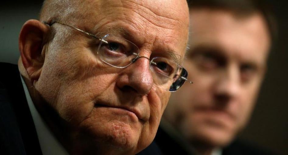 Director of National Intelligence James Clapper testifies before a Senate Armed Services Committee hearing on foreign cyber threats, on Capitol Hill in Washington, U.S., January 5, 2017.