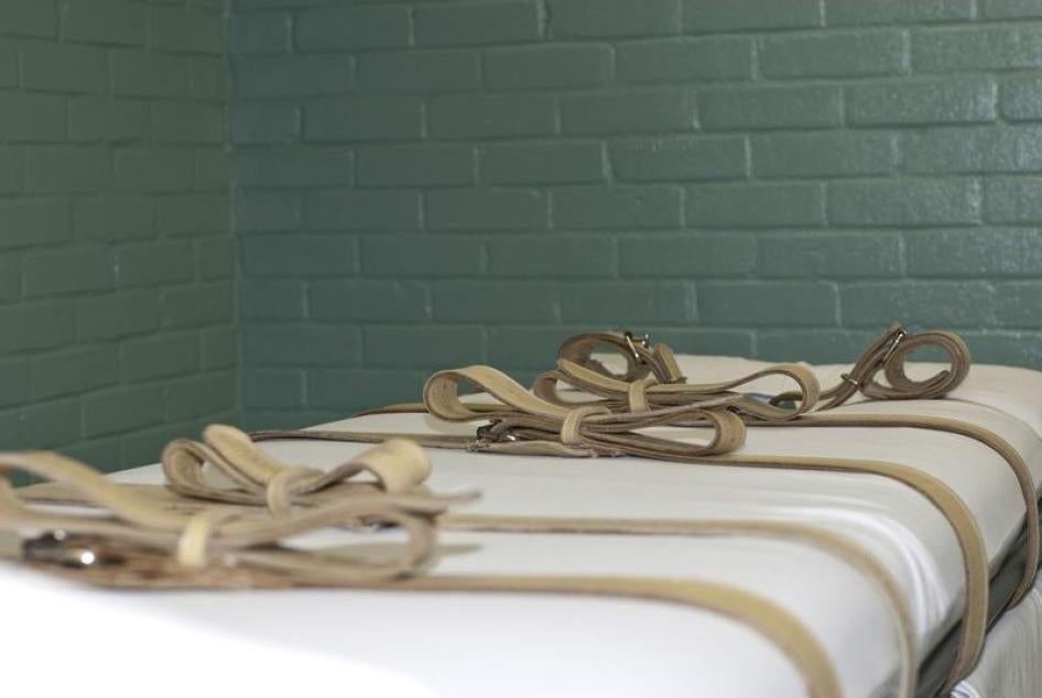 The death chamber shown at the state penitentiary in Huntsville, Texas September 29, 2010.