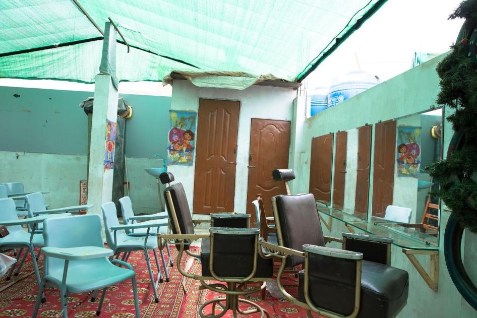 The area outside the classroom at the lyari School, a free nongovernment school in Karachi, Pakistan serving children who otherwise do not have access to education.