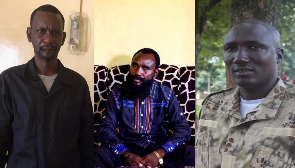 De gauche à droite : Sidiki Abass, Mahamat Al Khatim et Ali Darassa.