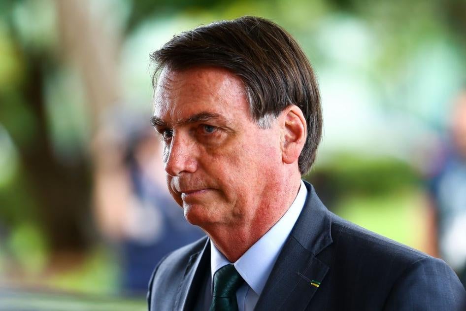 President Jair Bolsonaro arrives at Ministry of Defence, January, 2020.